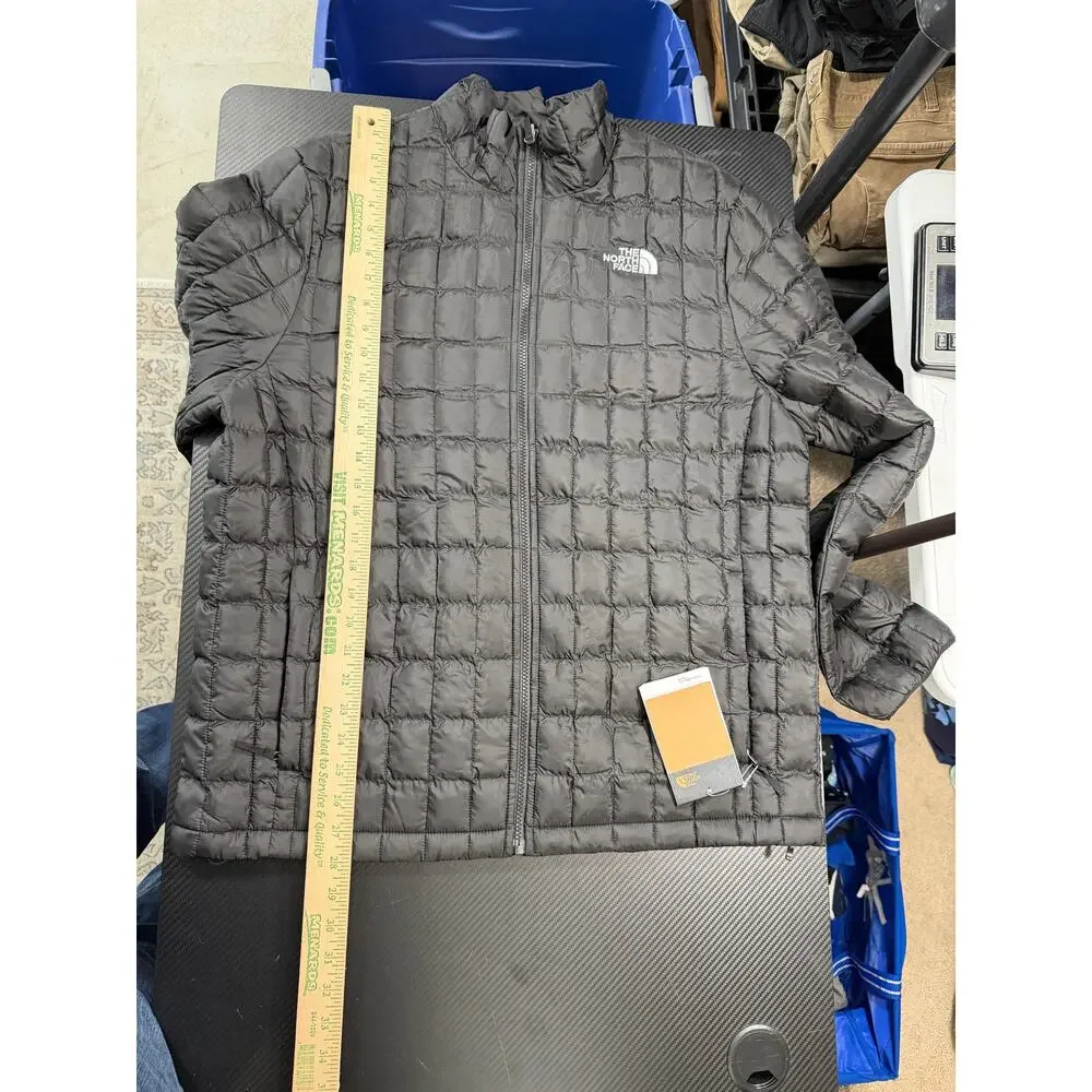 North Face Thermoball Puffer Jacket Black Mens Large NEW Quilted Outdoors
